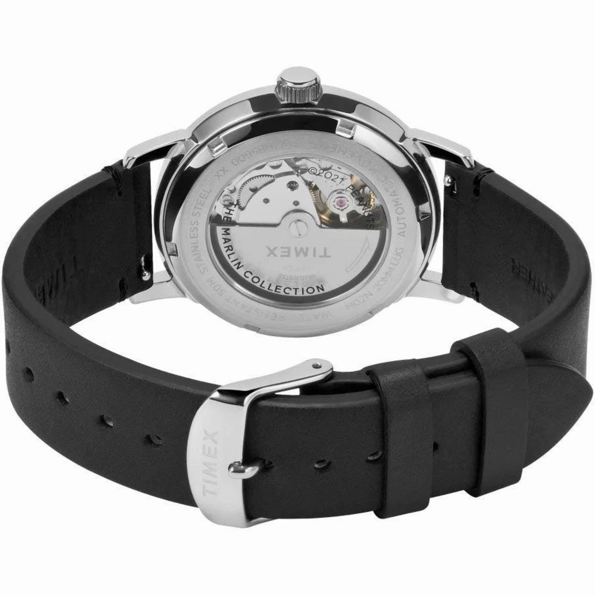 Timex Unisex Watch - Marlin X Peanuts Automatic Silver Tone Dial Strap | TW2V32600JR