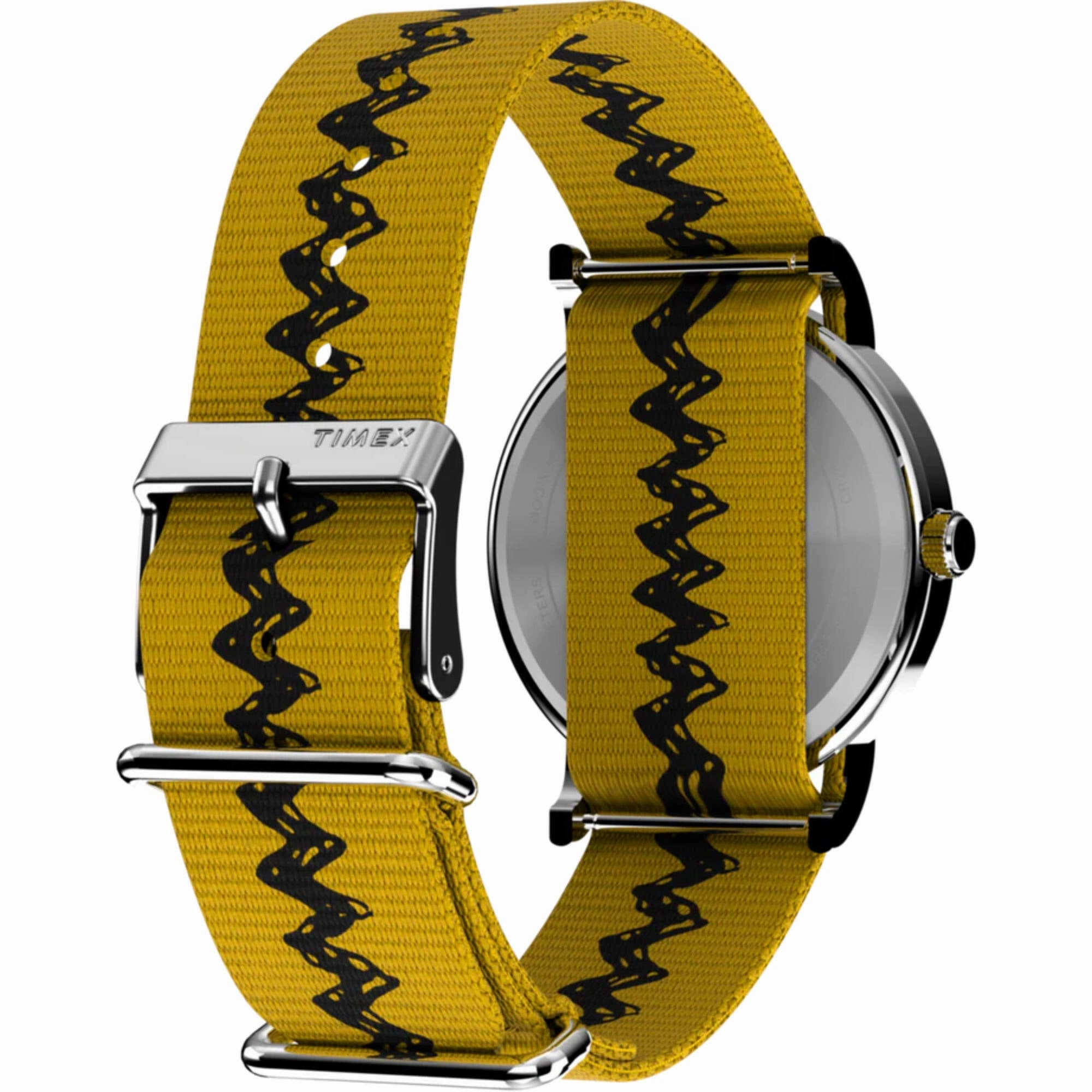 Timex Unisex Watch - Peanuts Charlie Brown Quartz Yellow and Black Strap | TW2R41100