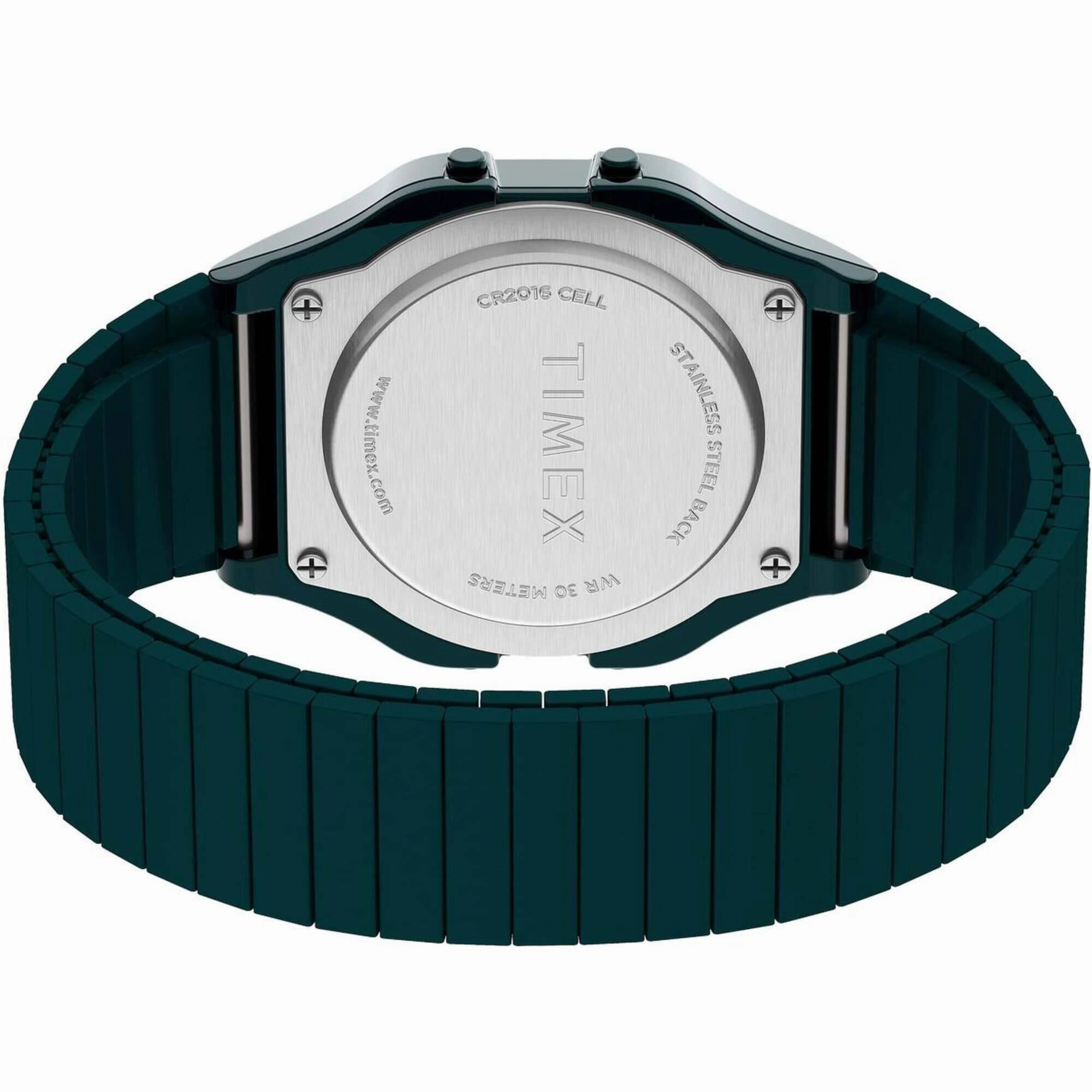 Timex Unisex Watch - T80 Blue and Grey Digital Dial Expansion Band | TW2U93800YB