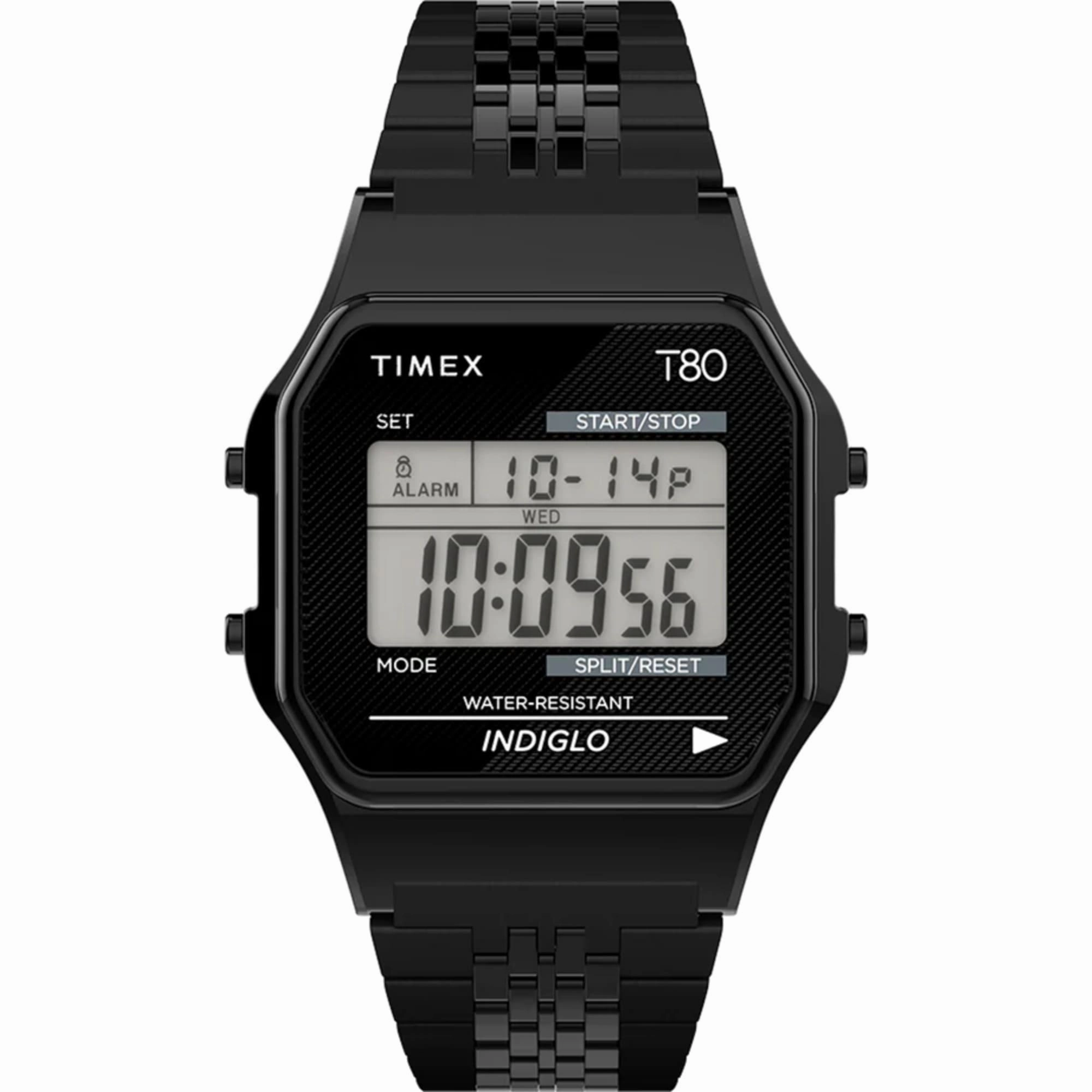 Timex Unisex Watch - T80 Grey Dial Silver Stainless Steel Bracelet Digital | TW2R79400
