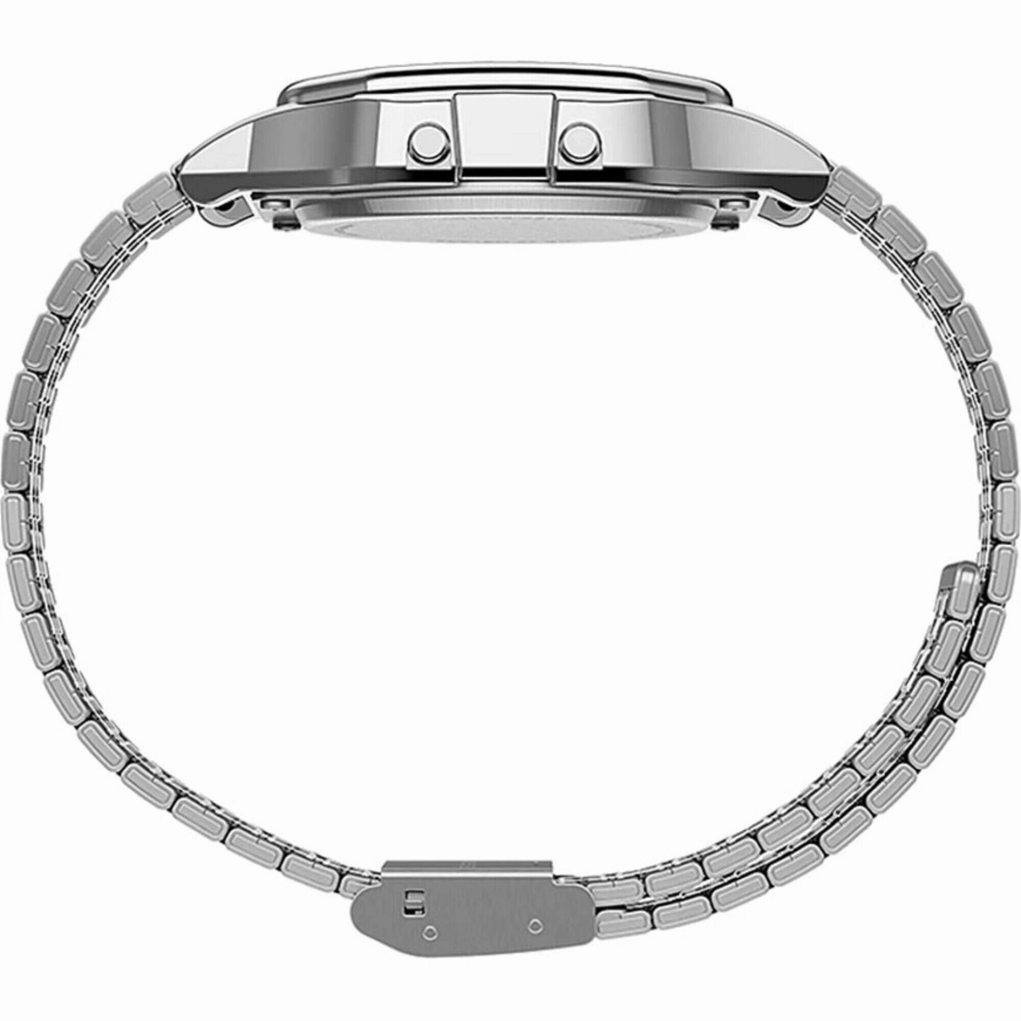 Timex Unisex Watch - T80 Pac-Man Grey Digital Dial Silver Tone Bracelet | TW2U31900YB