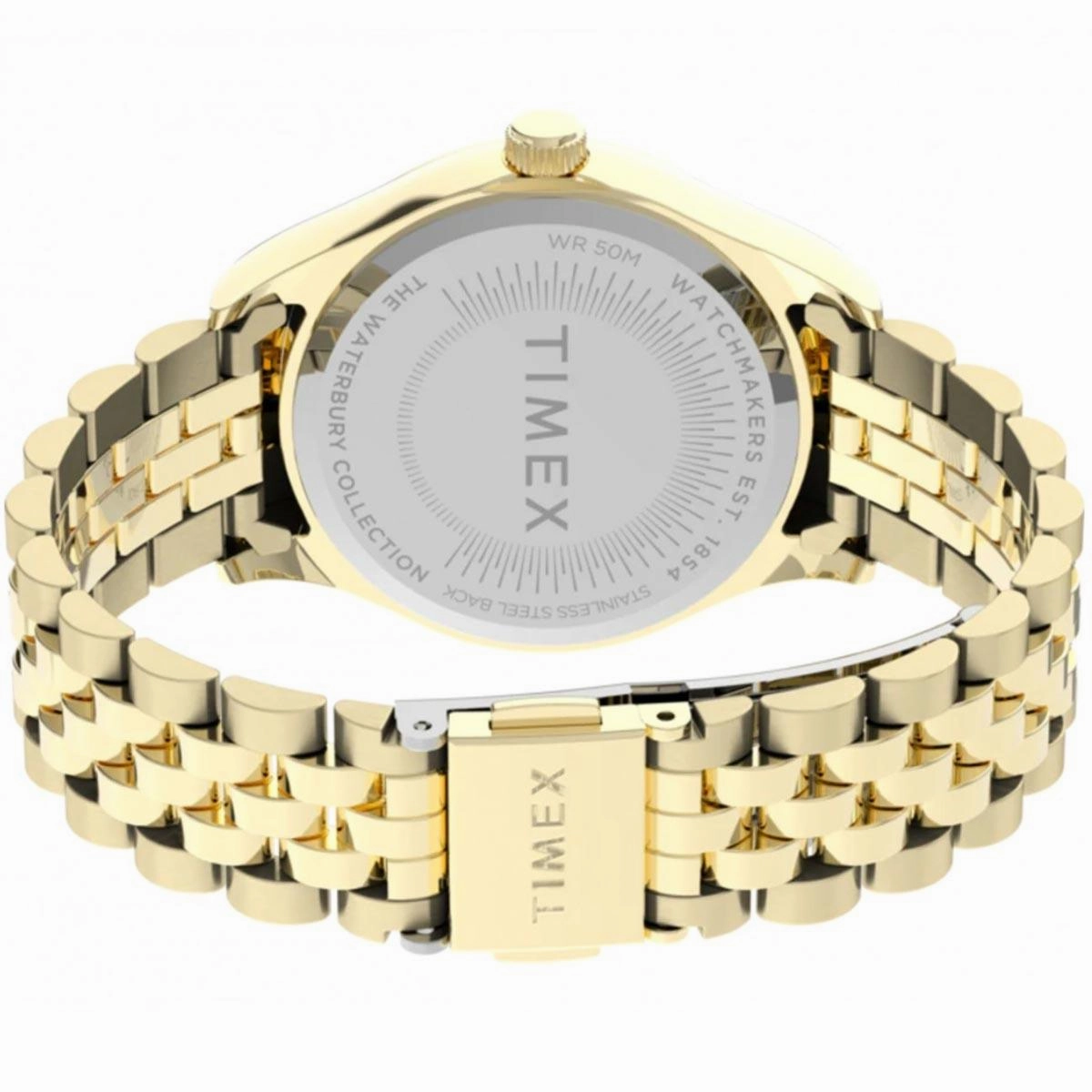 Timex Women's Quartz Watch - Waterbury Gold Dial Yellow Gold Bracelet | TW2T86900VQ