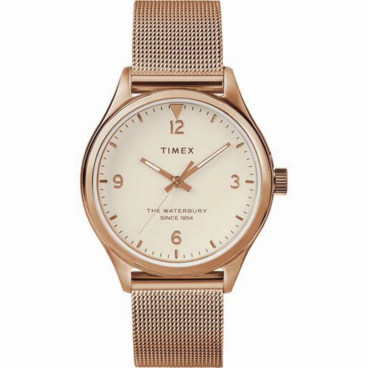 Timex Women's Quartz Watch - Waterbury Rose Gold Mesh Bracelet | TW2T36200VQ