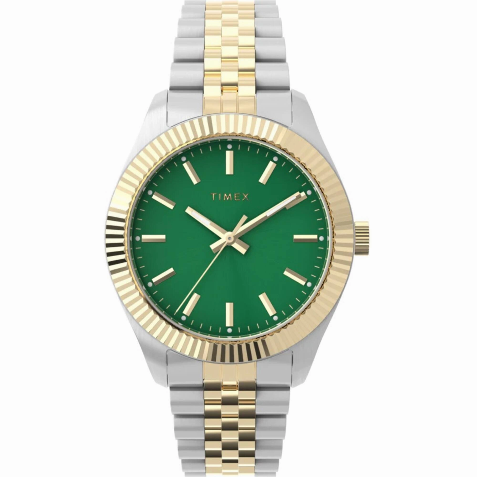 Timex Women's Watch - Legacy Quartz Green Dial Two Tone Steel Bracelet | TW2W87400
