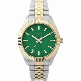 Timex Women's Watch - Legacy Quartz Green Dial Two Tone Steel Bracelet | TW2W87400
