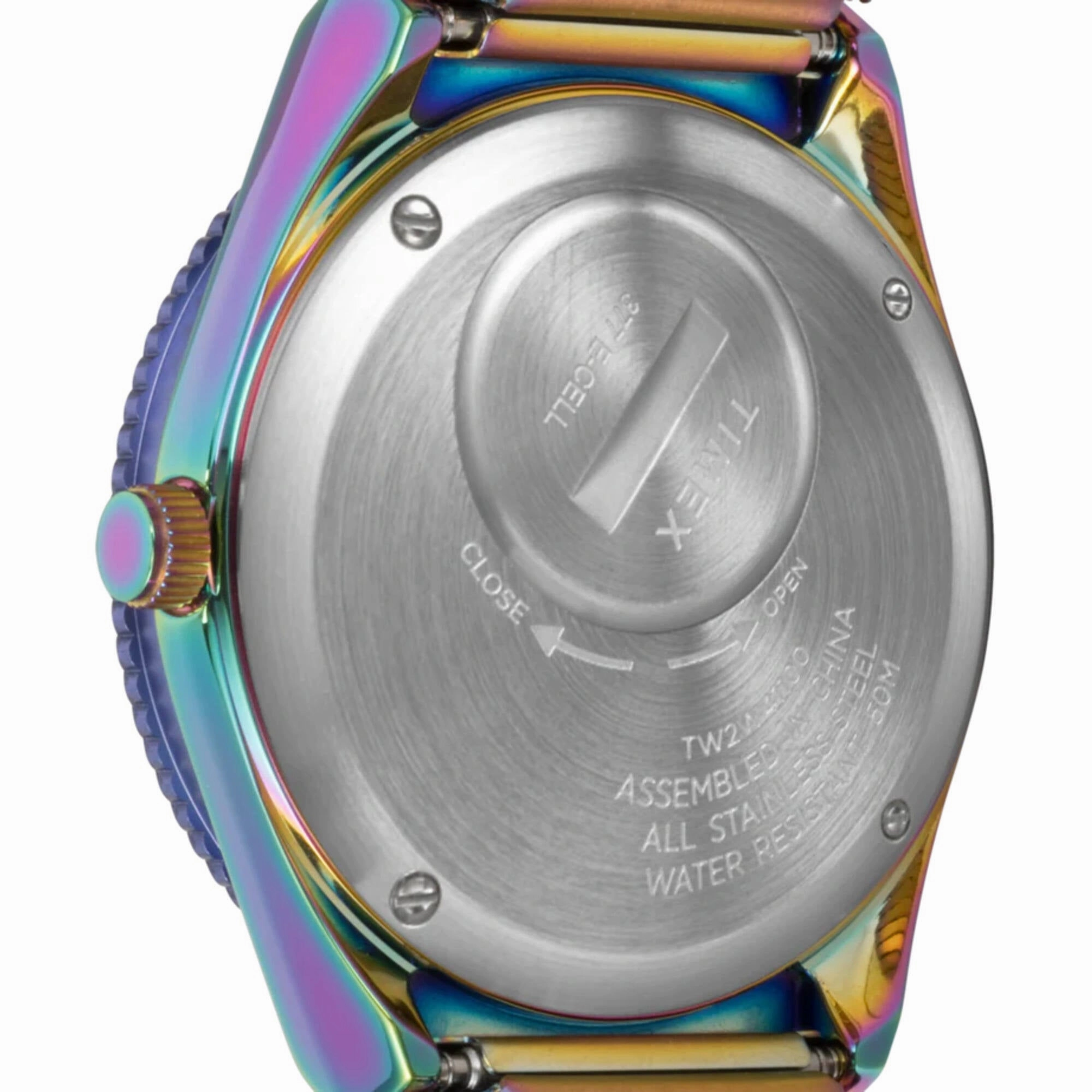 Timex Women's Watch - Q Timex Quartz Iridescence Steel Expansion Bracelet | TW2W41100