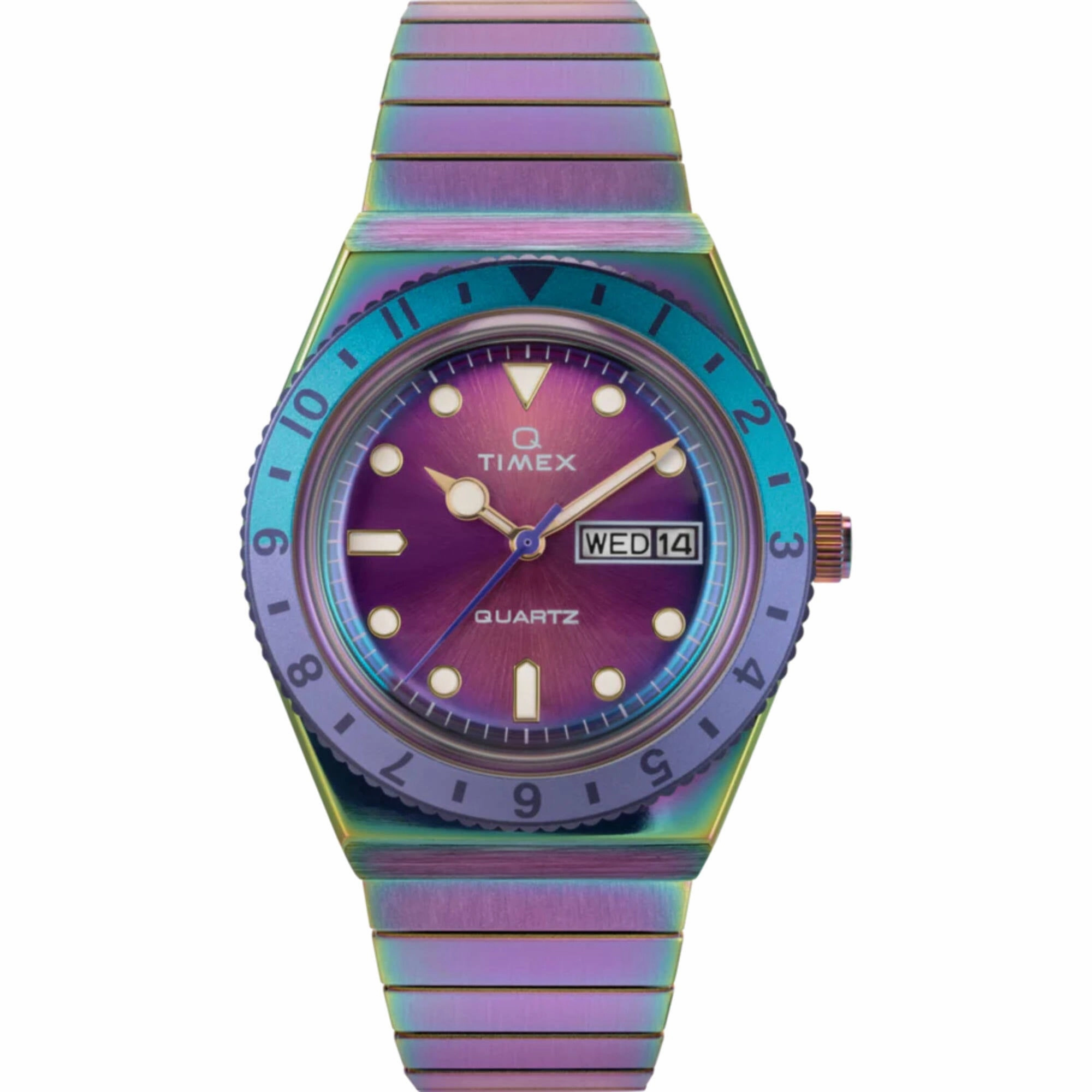 Timex Women's Watch - Q Timex Quartz Iridescence Steel Expansion Bracelet | TW2W41100