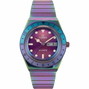 Timex Women's Watch - Q Timex Quartz Iridescence Steel Expansion Bracelet | TW2W41100