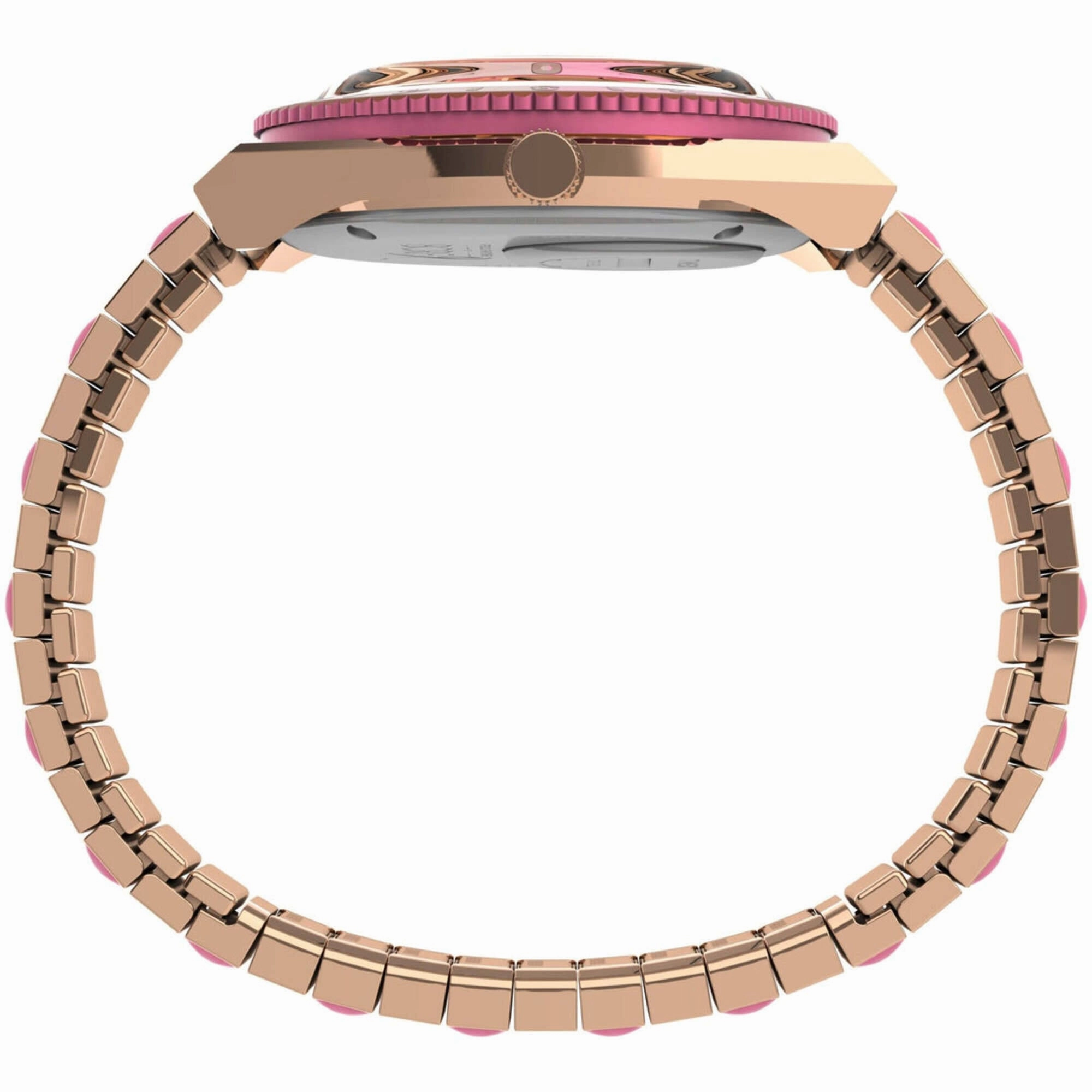 Timex Women's Watch - Q x BCRF Quartz Rose Gold Dial Two Tone Bracelet | TW2V52700