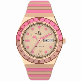 Timex Women's Watch - Q x BCRF Quartz Rose Gold Dial Two Tone Bracelet | TW2V52700