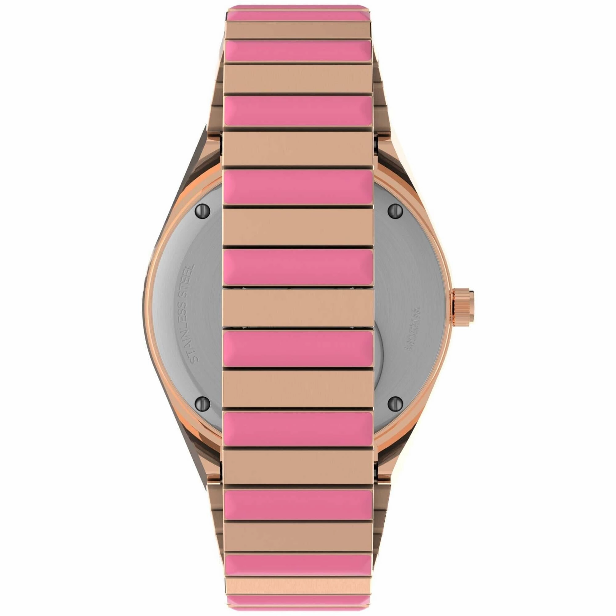 Timex Women's Watch - Q x BCRF Quartz Rose Gold Dial Two Tone Bracelet | TW2V52700