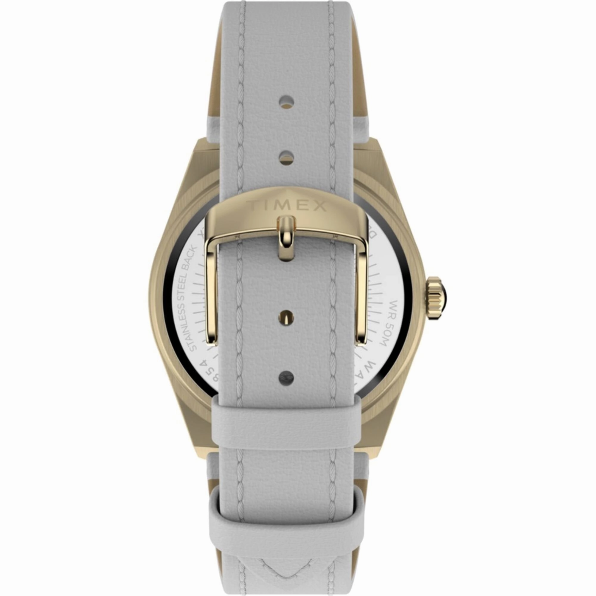 Timex Women's Watch - Simone Chrono Crystal Bezel White Dial Leather Strap | TW2V80500