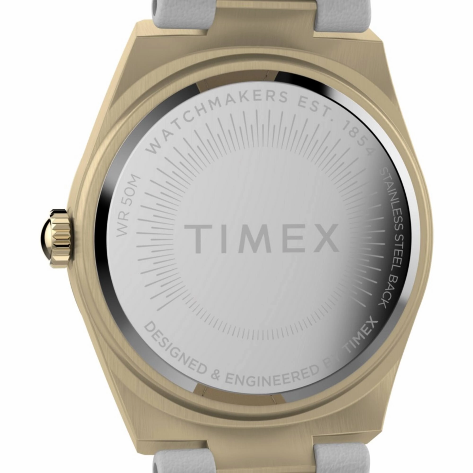 Timex Women's Watch - Simone Chrono Crystal Bezel White Dial Leather Strap | TW2V80500