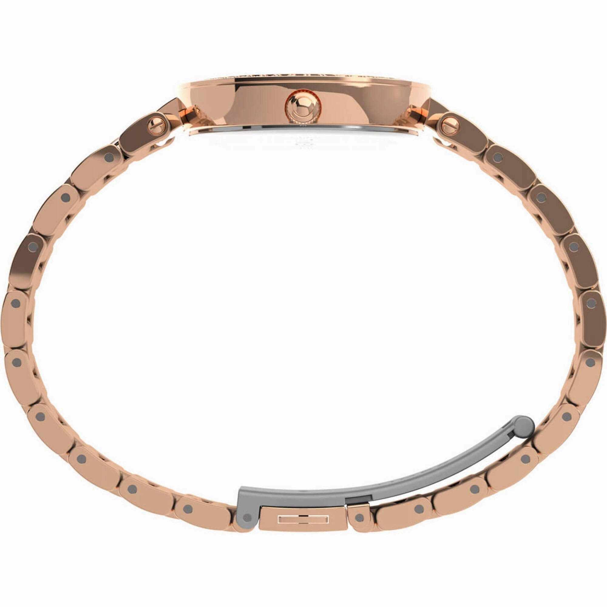 Timex Women's Watch - Trend Crystal Bezel Blue Dial Rose Gold Bracelet | TW2V24600
