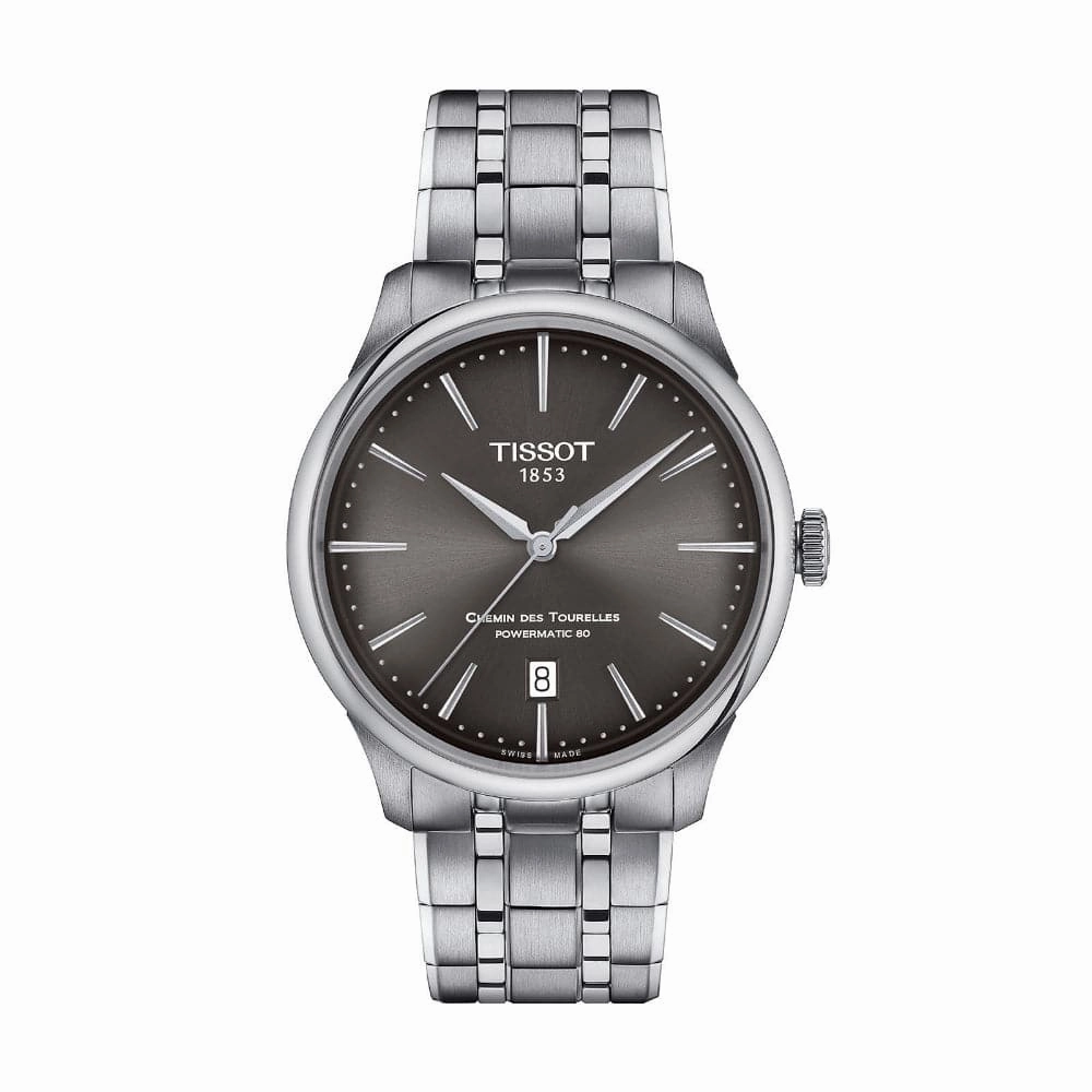 Tissot Chemin Des Tourelles Powermatic 80 Silver Stainless Steel Strap Men Watch T1398071106100