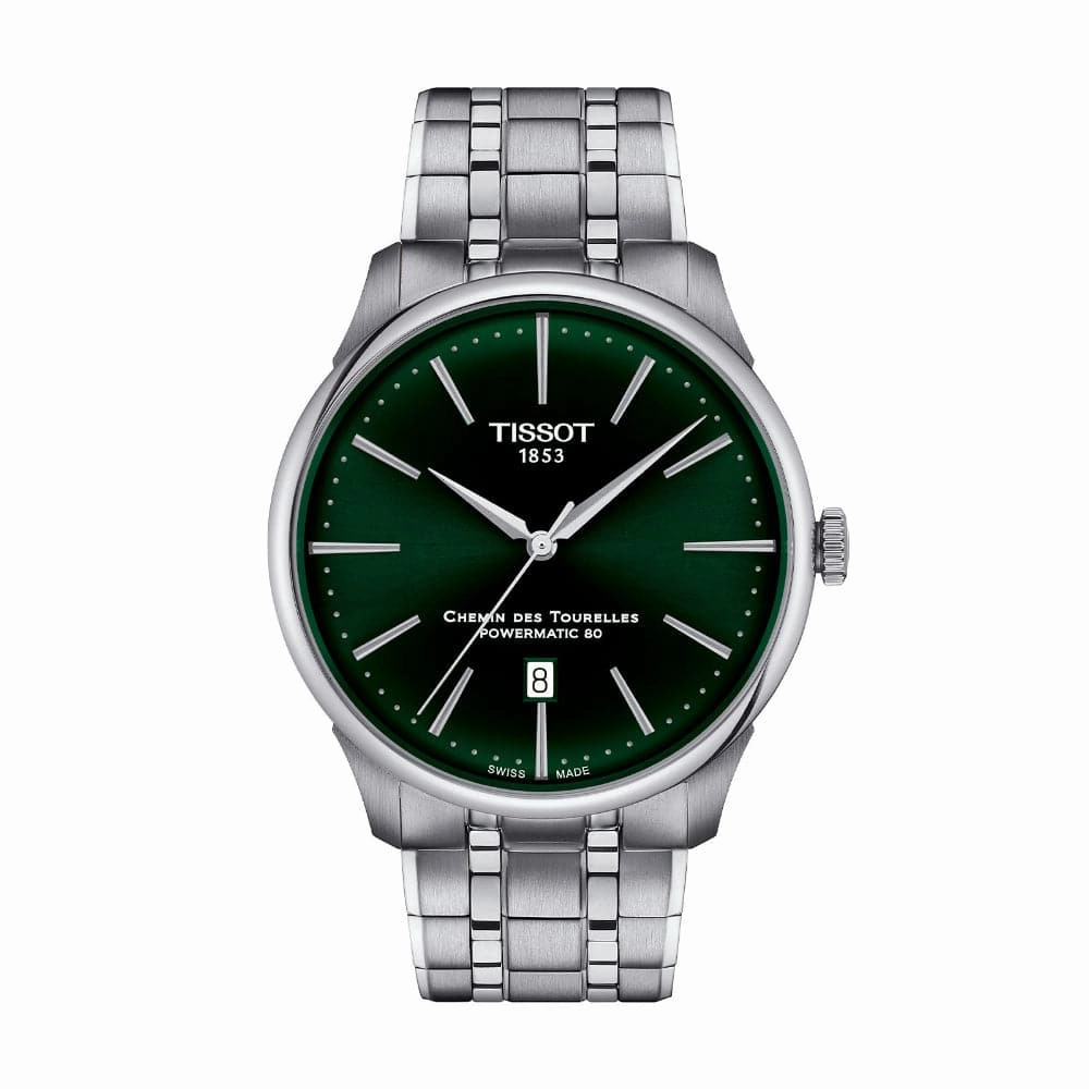 Tissot Chemin Des Tourelles Silver Stainless Steel Strap Men Watch T1394071109100