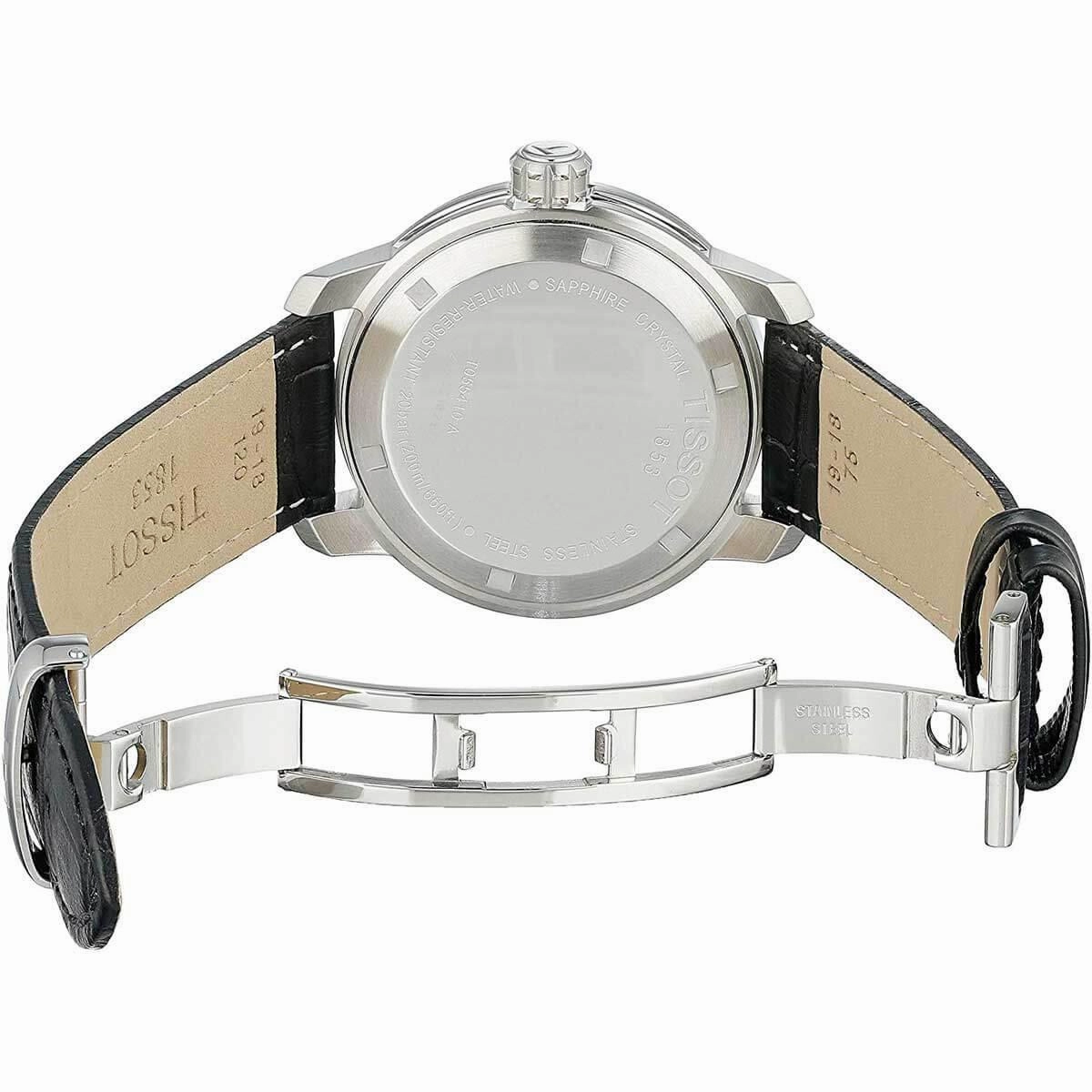 Tissot Men's Quartz Watch - PRC 200 Black Dial Leather Strap | T0554101605700