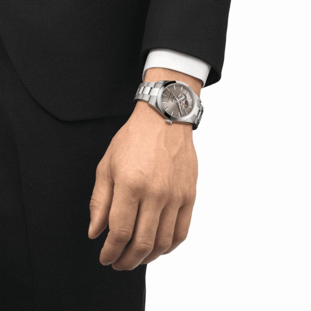 Tissot Powermatic Gray Dial Silver Stainless Steel Strap Men Watch T1274071108100