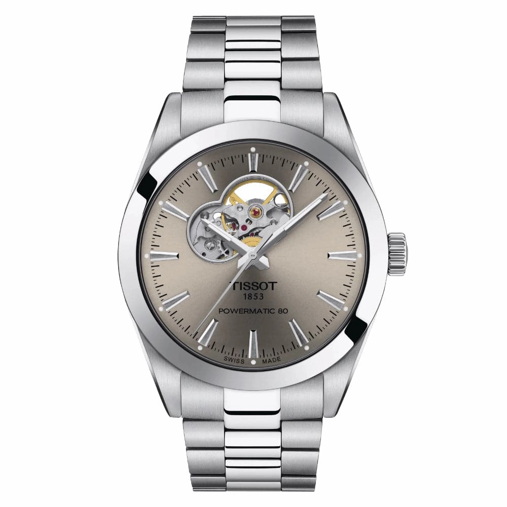 Tissot Powermatic Gray Dial Silver Stainless Steel Strap Men Watch T1274071108100