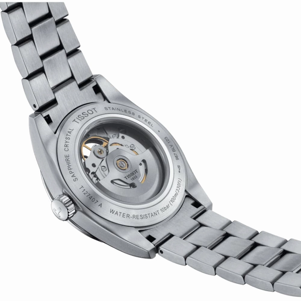 Tissot Powermatic Open Heart Silver Dial Stainless Steel Men Watch T1274071103101