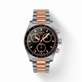 TISSOT PR516 T1494172205101 QUARTZ CHRONOGRAPH ROSE GOLD ACCENT WATCH