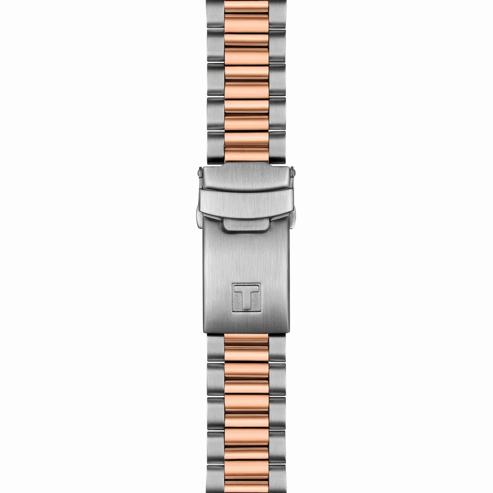 TISSOT PR516 T1494172205101 QUARTZ CHRONOGRAPH ROSE GOLD ACCENT WATCH