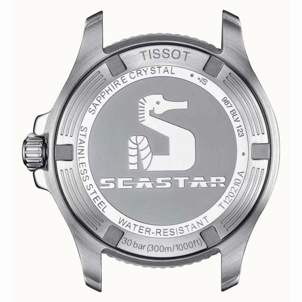 Tissot Seastar Black Dial Silver Stainless Steel Strap Men Watch T1202101105100
