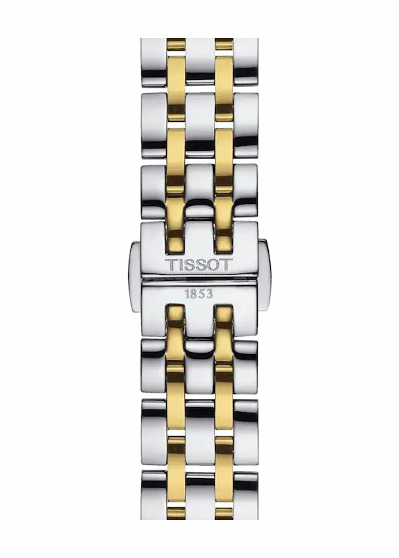 TISSOT SWISS LADIES CLASSIC DREAM BITONE STAINLESS BRACELET T129-210-22-031-00