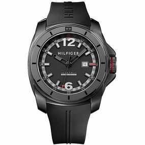 Tommy Hilfiger Men's Quartz Watch - Black Dial Silicone Rubber Strap | 1791114