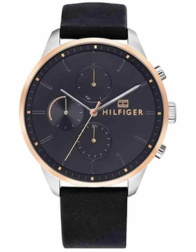 Tommy Hilfiger Mens Chase Watch - Two-Tone - Chronograph -Black- Bracelet