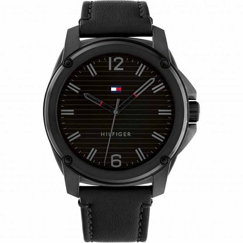 Tommy Hilfiger Mens Leather Strap Watch 1710485