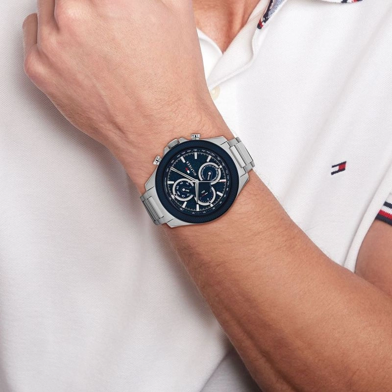 Tommy Hilfiger Mens Stainless Steel Day Date Watch 1792080
