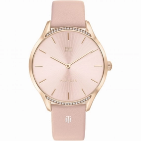 Tommy Hilfiger Pink Leather Strap Ladies Watch 1782215