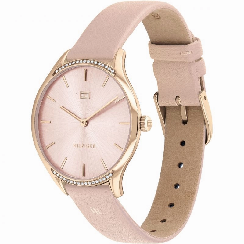 Tommy Hilfiger Pink Leather Strap Ladies Watch 1782215