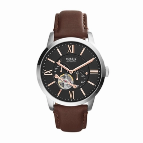 Townsman Automatic Leather Watch Brown