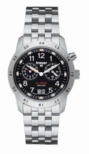 Traser T 4002 Men's Classic Alarm Big Date Steel Watch