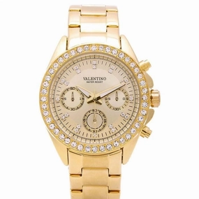 Valentino 20121502-GOLD - GOLD DIAL EXCALIBUR IP STAINLESS STEEL BAND STRAP Watch  for Women