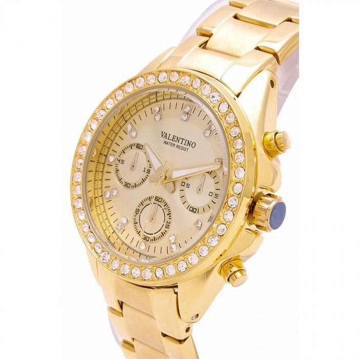 Valentino 20121502-GOLD - GOLD DIAL EXCALIBUR IP STAINLESS STEEL BAND STRAP Watch  for Women