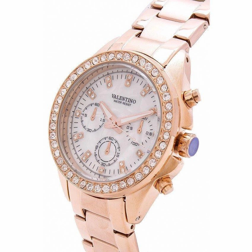 Valentino 20121662-ROSE GOLD - MOP DIAL EXCALIBUR IP ROSE GOLD STAINLESS STEEL BAND STRAP Watch for Women