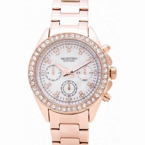 Valentino 20121662-ROSE GOLD - MOP DIAL EXCALIBUR IP ROSE GOLD STAINLESS STEEL BAND STRAP Watch for Women
