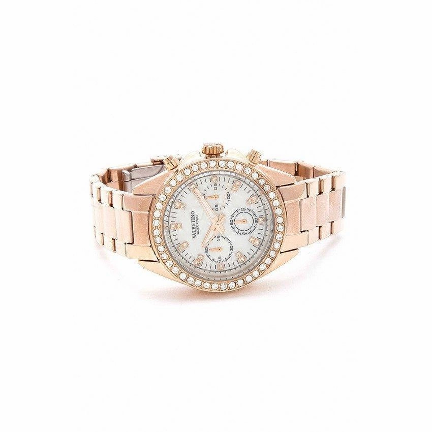 Valentino 20121662-ROSE GOLD - MOP DIAL EXCALIBUR IP ROSE GOLD STAINLESS STEEL BAND STRAP Watch for Women