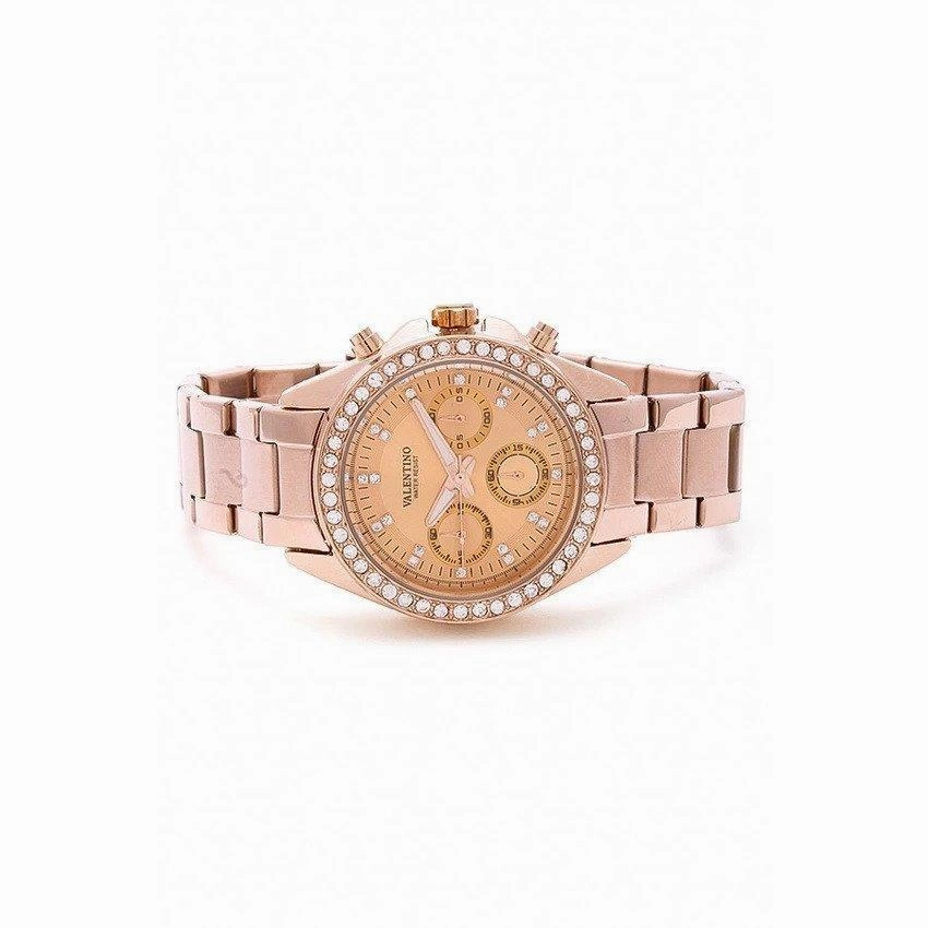 Valentino 20121662-ROSE GOLD - ROSE DIAL EXCALIBUR IP ROSE GOLD STAINLESS STEEL BAND STRAP Watch for Women