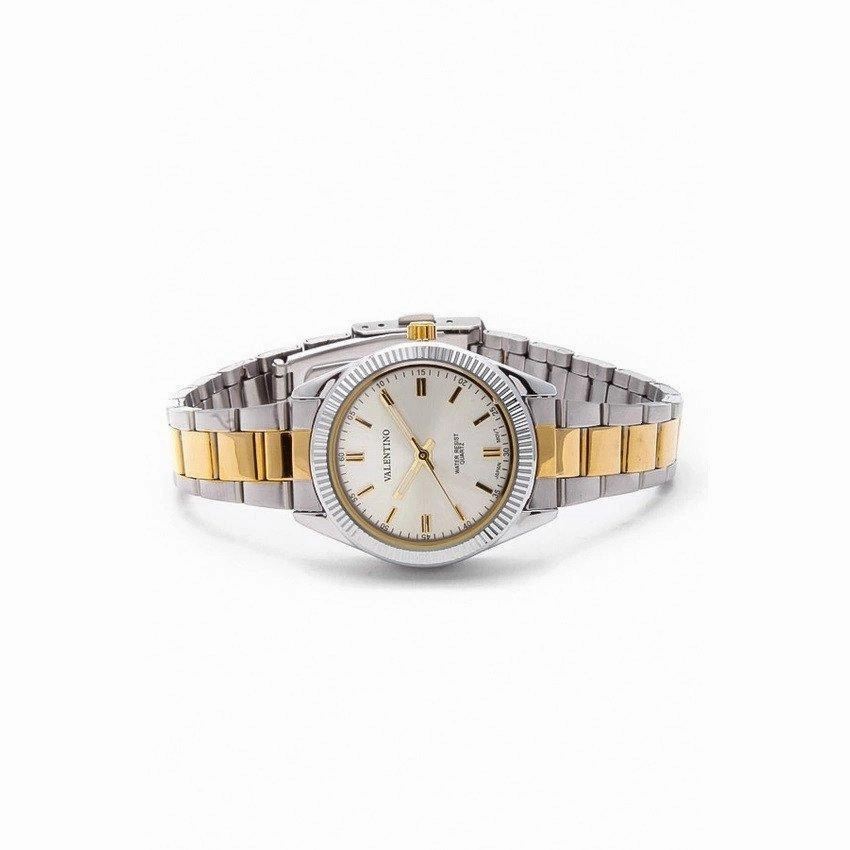 Valentino 20121678-TWO TONE - GOLD DIAL CASIO IP GLD MTL STYLE L STAINLESS BAND STRAP Watch for Women