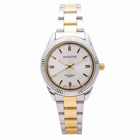 Valentino 20121678-TWO TONE - GOLD DIAL CASIO IP GLD MTL STYLE L STAINLESS BAND STRAP Watch for Women