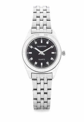 Valentino 20122252-BLACK DIAL Silver Watch for Women
