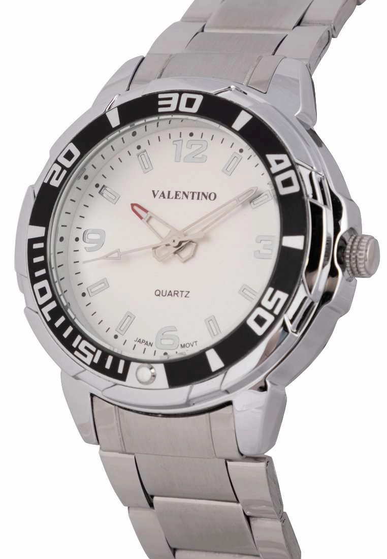 Valentino 20122318-IVORY DIAL Silver Stainless Strap Watch for Men