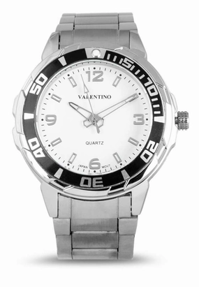 Valentino 20122318-WHITE DIAL Silver Stainless Strap Watch for Men