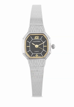 Valentino 20122329-BLACK DIAL Silver Watch for Women
