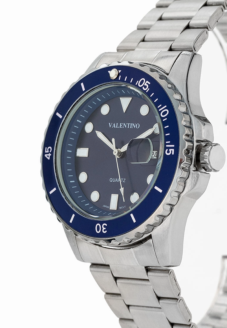 Valentino 20122410-BLUE DIAL Stainless Steel Strap Analog Watch for Men