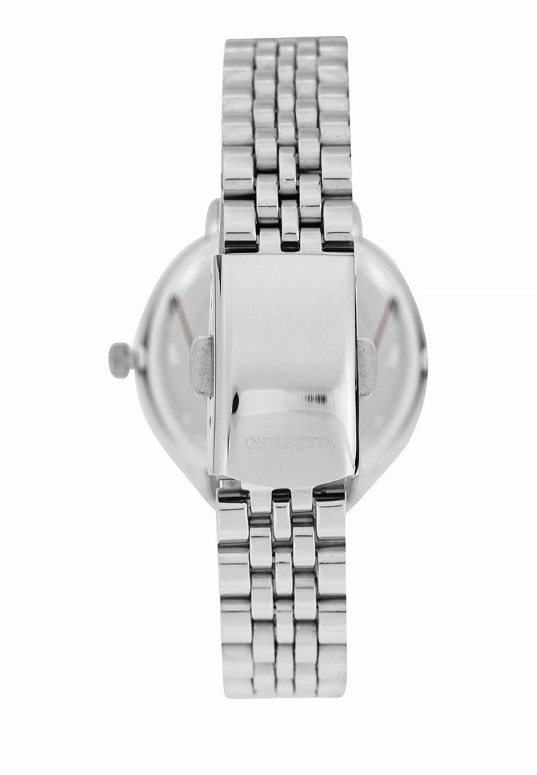 Valentino 20122429-BLACK DIAL Stainless Steel Strap Analog Watch for Women